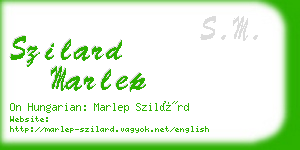 szilard marlep business card